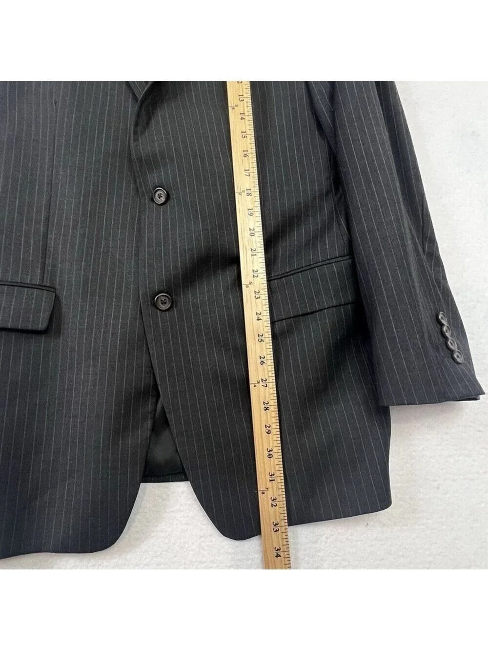 Ralph Lauren Mens Suit Jacket Sport Blazer Black Wool 44 L Dillards Exclusive